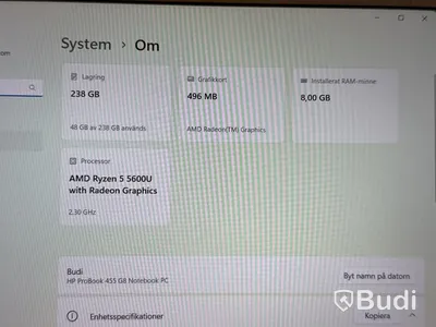 Bärbar dator HP ProBook 455 G8