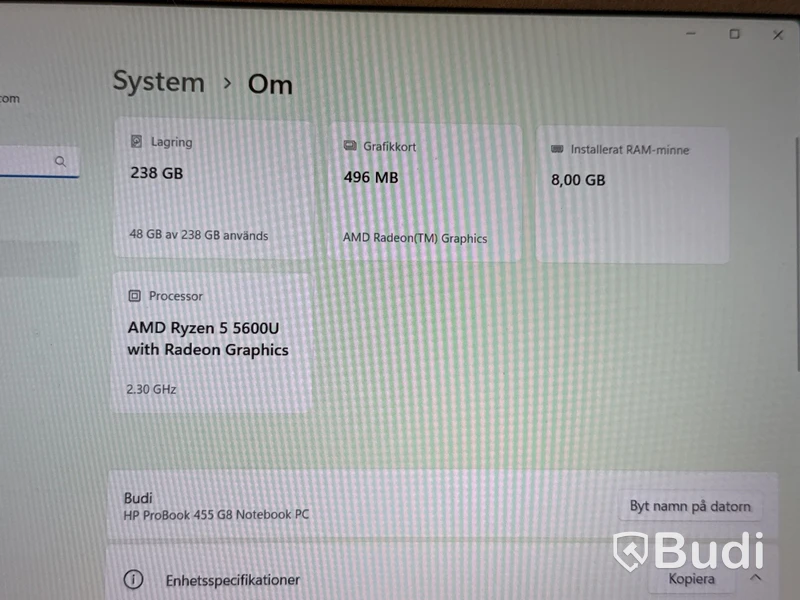 Bärbar dator HP ProBook 455 G8