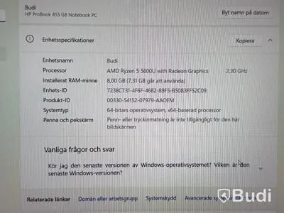 Bärbar dator HP ProBook 455 G8