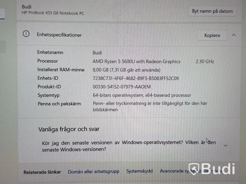Bärbar dator HP ProBook 455 G8