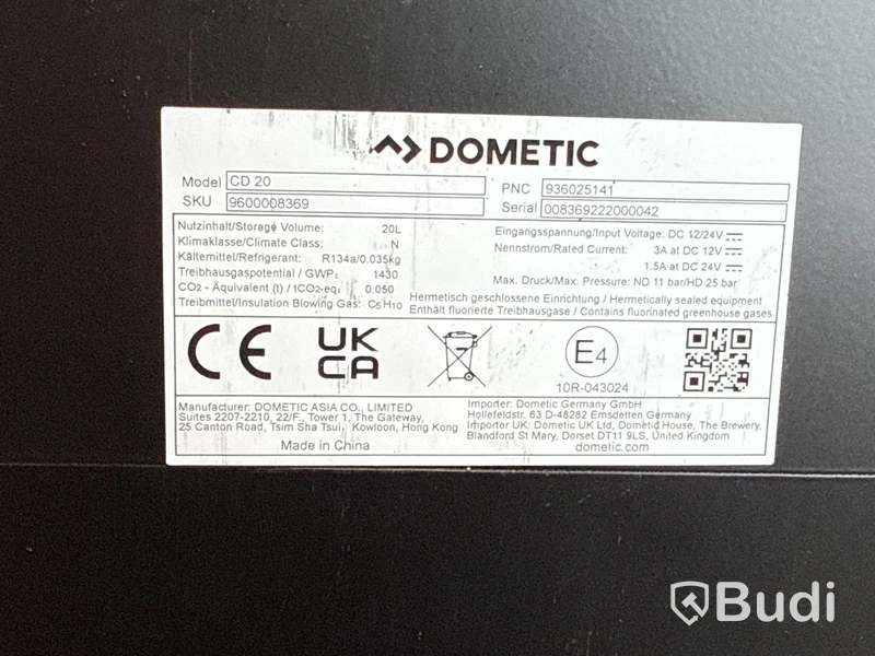 Kylskåp, Dometic, CD20, 20 L, DC12-24V