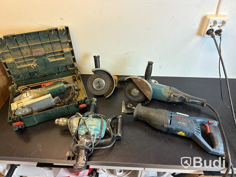 Tigersåg, vinkelslip m.m.