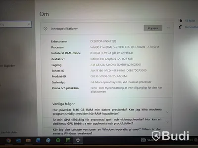 Laptop Lenovo L470, i5, 8GB