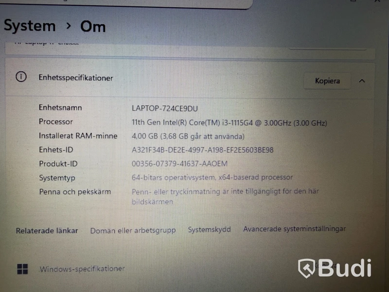 HP Laptop, i3, 4GB
