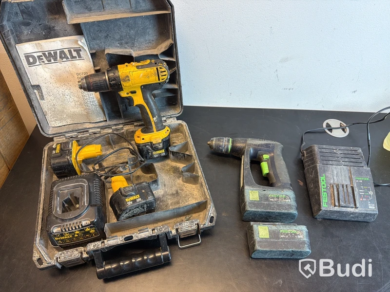 2 st skruvdragare, DeWalt & Festool