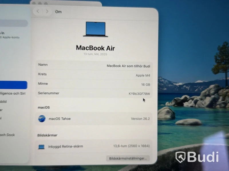 MacBook Air 13 tum, M4-chip, 16 GB, 256 GB -2025