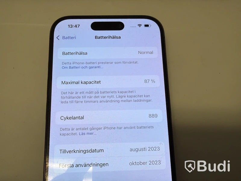 Mobiltelefon iPhone 15 Pro, 128 GB, grafit