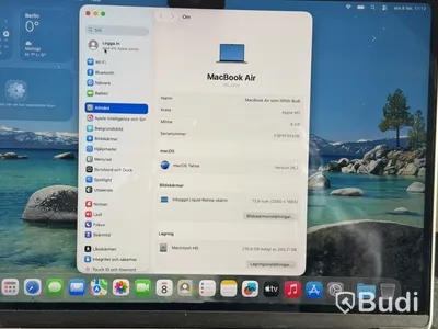 MacBook Air M2, 13,6 tum, 8 GB, 256 GB