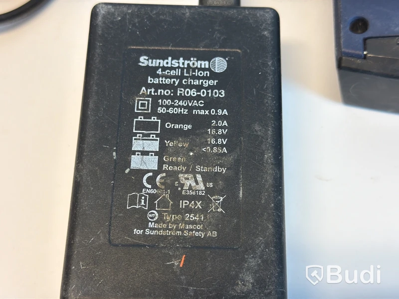 Batterier & laddare till friskluftsmask Sundström