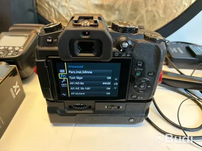 Systemkamera Lumix med tillbehör