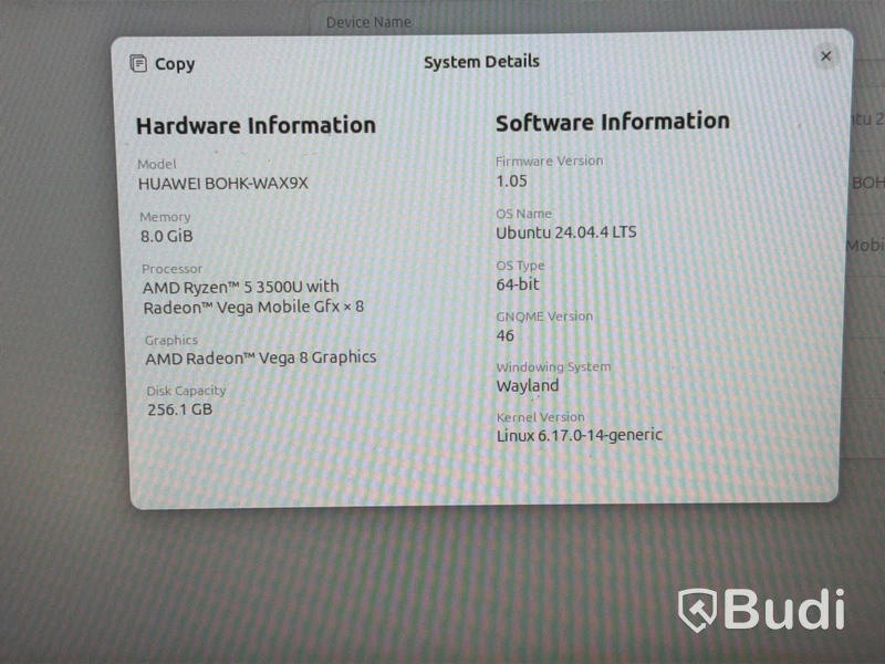 Laptop Huawei BOHK-WAX9X