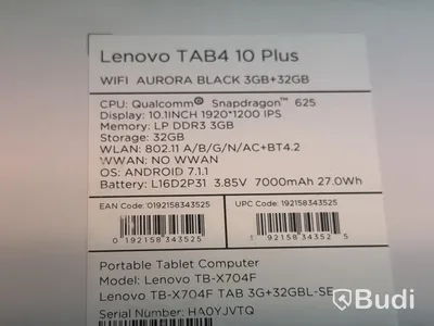 Surfplatta Lenovo TAB4 10 Plus
