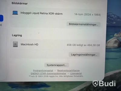 MacBook Pro Apple 14 tum, M3 Pro, 18 GB RAM