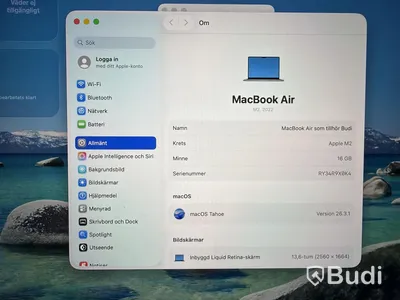 Laptop Apple MacBook Air, M2, 16 GB RAM
