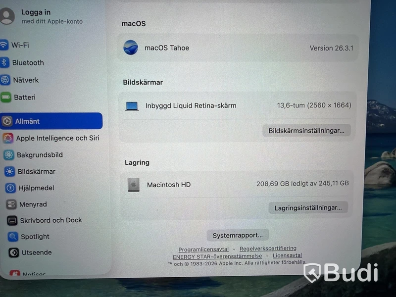 Laptop Apple MacBook Air, M2, 16 GB RAM