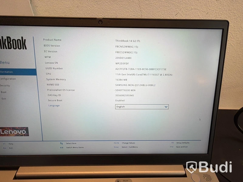 Laptop Lenovo ThinkBook 14 G2 ITL, i7, 16 GB RAM