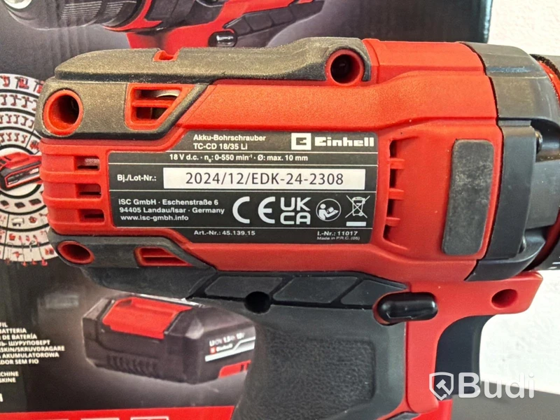 Borrskruvdragare Einhell TC-CD 18/35 Li, med batteri och laddare