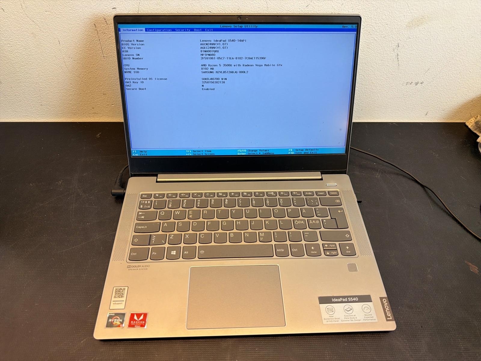 Laptop Lenovo IdeaPad S540, 14 tum
