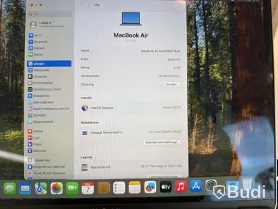 MacBook Air Apple M1, 8 GB RAM, 256 GB