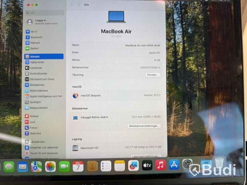 MacBook Air Apple M1, 8 GB RAM, 256 GB