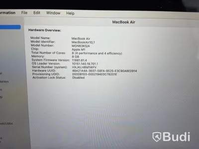 MacBook Air M1, 2020, 8 GB RAM