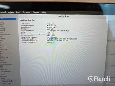 MacBook Air, M1, 8 GB RAM