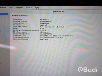 MacBook Air Apple M1, 8 GB RAM, 256 GB SSD