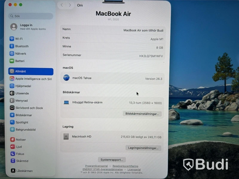 MacBook Air, M1, 8 GB RAM
