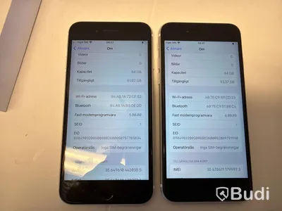 2 st iPhone SE, 64 GB, vit
