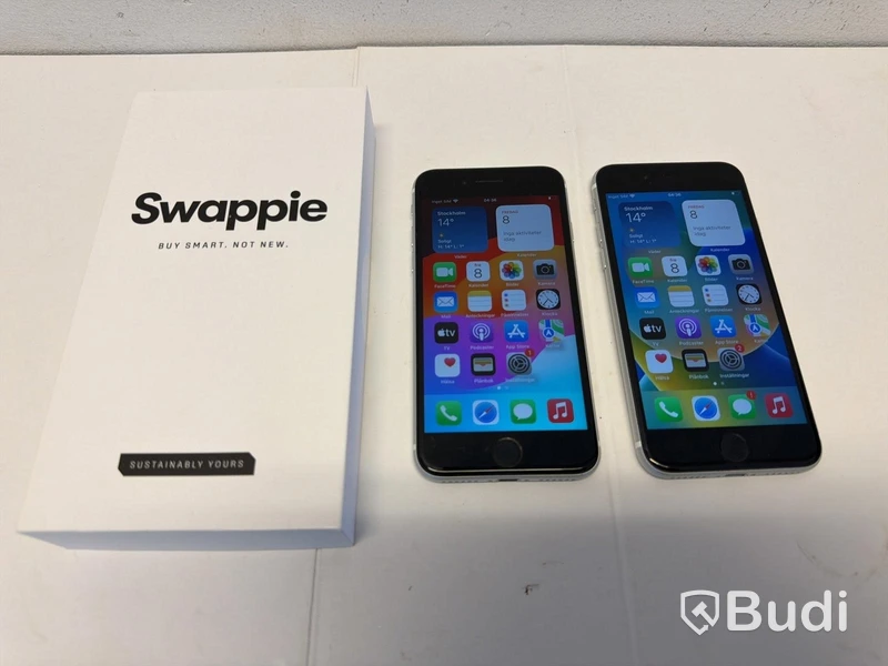 2 st iPhone SE, 64 GB, vit