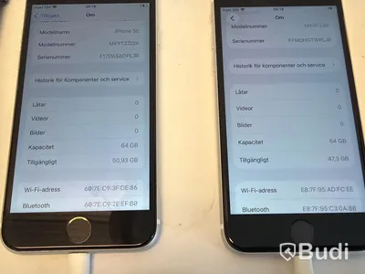 2 st iPhone SE, 64 GB