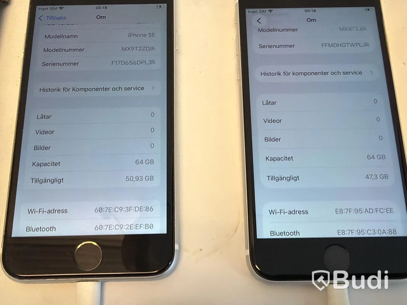 2 st iPhone SE, 64 GB