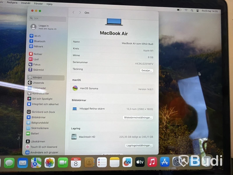 MacBook Air, M1, 8 GB RAM