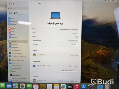 MacBook Air Apple M1, 8 GB RAM, 256 GB SSD