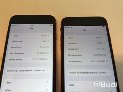 2 st iPhone SE, röd, 64 GB