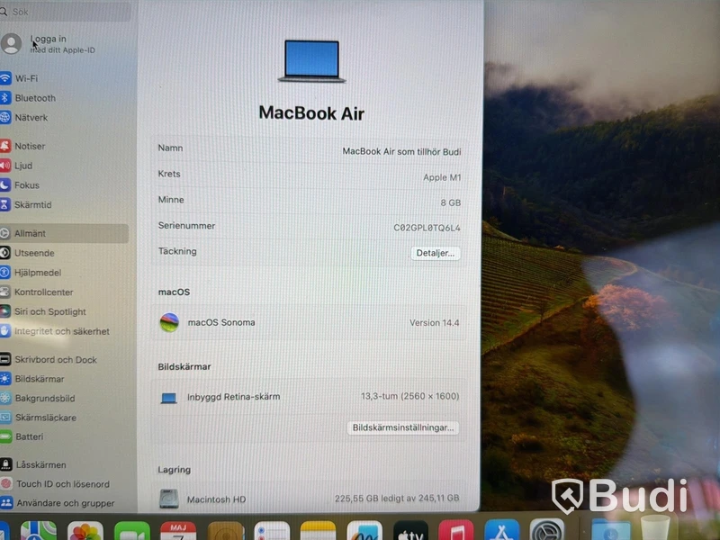 MacBook Air, M1, 8 GB RAM