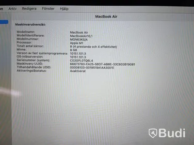 MacBook Air, M1, 8 GB RAM