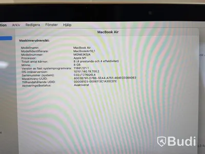 MacBook Air, M1, 8 GB RAM