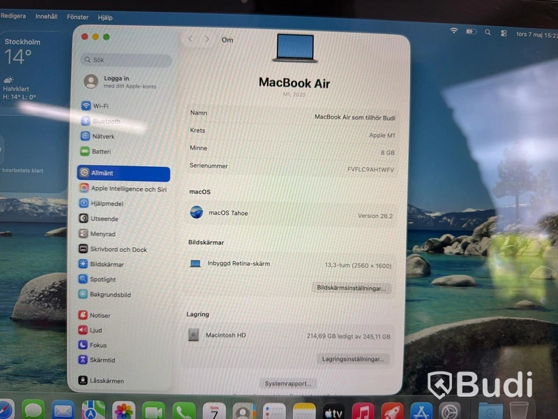 MacBook Air, M1, 8 GB RAM
