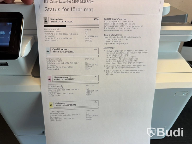 Multifunktionsskrivare HP Color LaserJet Pro MFP M283fdw