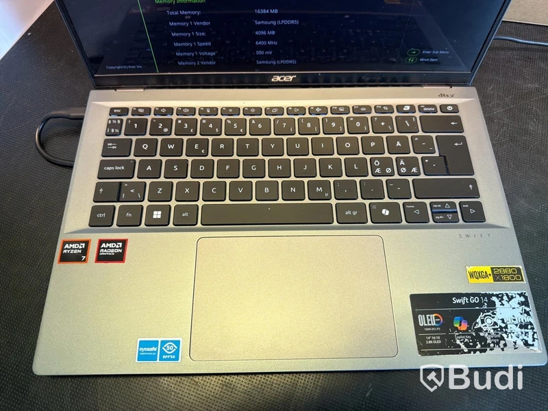 Acer Swift Go 14 Laptop, Ryzen 7, 16 GB RAM