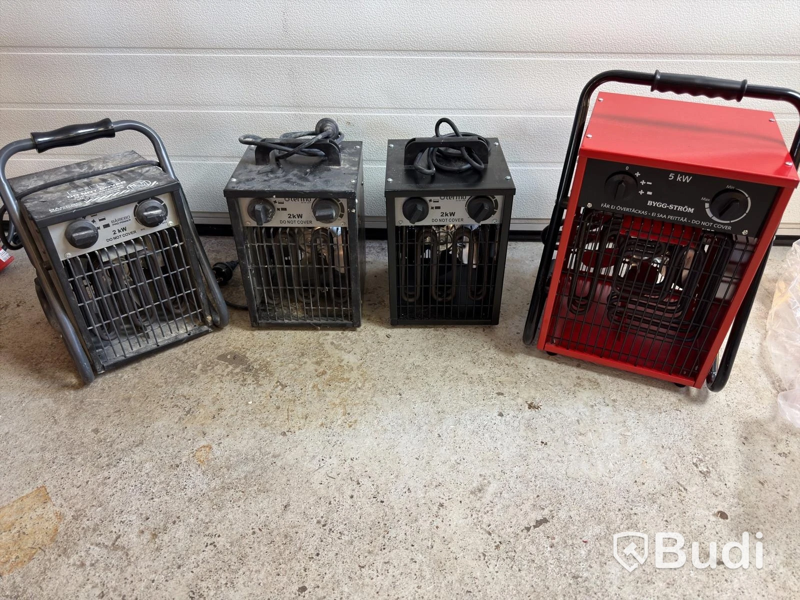 Fan heaters, 4 pcs