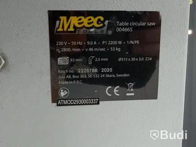 Bordssåg Meec 004665, 2020, 230 V