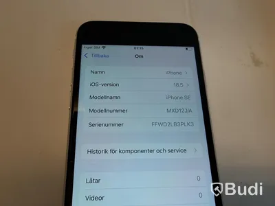 iPhone Apple SE, iOS 18.5, 100 % batterihälsa
