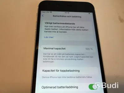 iPhone Apple SE, iOS 18.5, 100 % batterihälsa