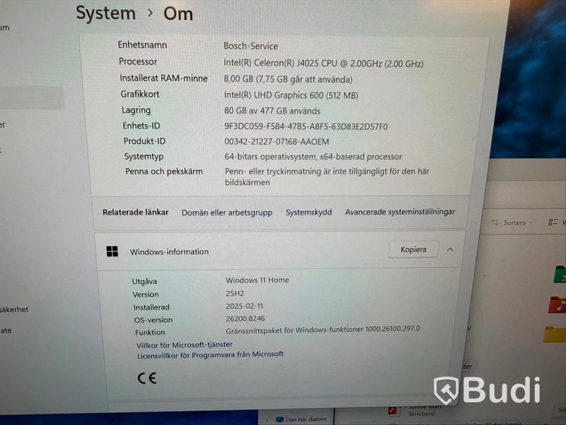 Stationär dator HP Slim Desktop S01-aF2xxx, Celeron, 8 GB RAM