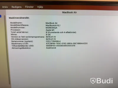 MacBook Air M1, 2020, 8 GB RAM (rep-objekt)