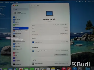 MacBook Air, M1, 8 GB RAM
