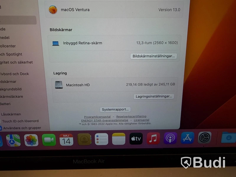 MacBook Air M1, 2020, 8 GB RAM