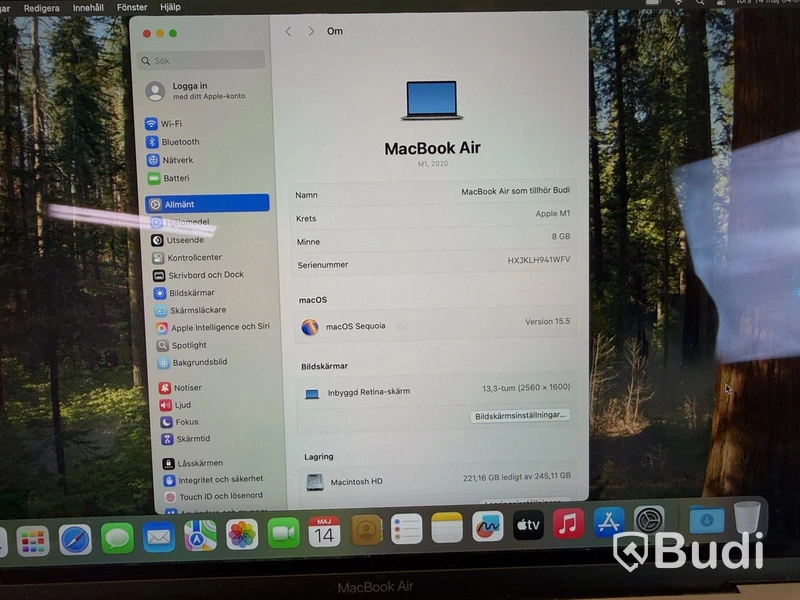 MacBook Air M1, 2020, 8 GB RAM